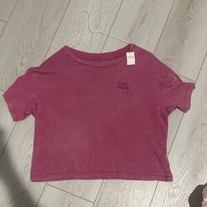 PINK Victoria's Secret Maroon Short Sleeve Tee
